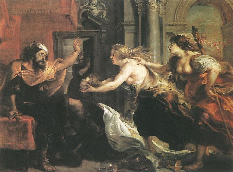 RUBENS, Pieter Pauwel Tereus Confronted with the Head of his Son Itylus oil painting image